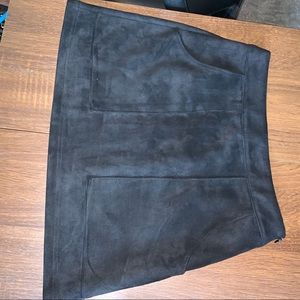 Honey Punch Skirt - Mini Suede